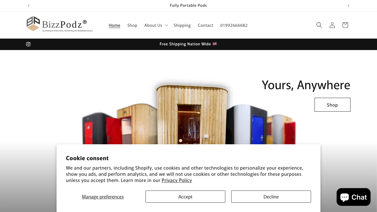 BIZZ-PODS LIMITED website preview