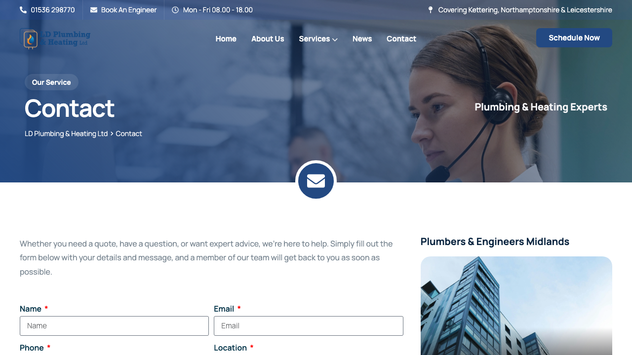 BJD PLUMBING & HEATING LTD website preview