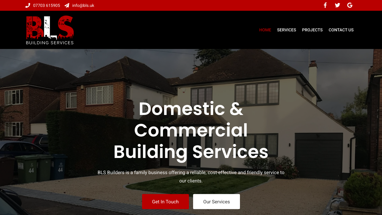 BLS CONTRACTORS LIMITED website preview