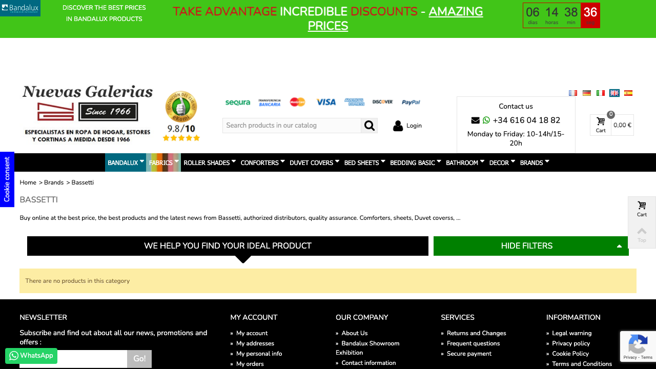 BASSETTI LTD website preview