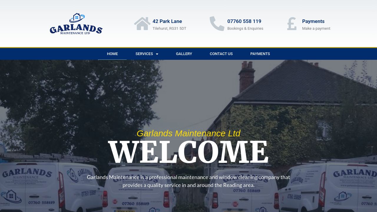 GARLANDS ROOFING LIMITED website preview