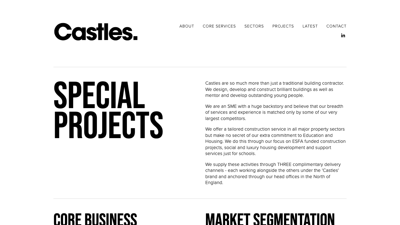 CASTLE PROJECTS LTD website preview
