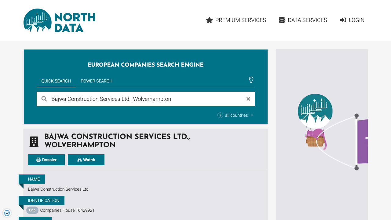 BAJWA CONSTRUCTION SERVICES LTD website preview