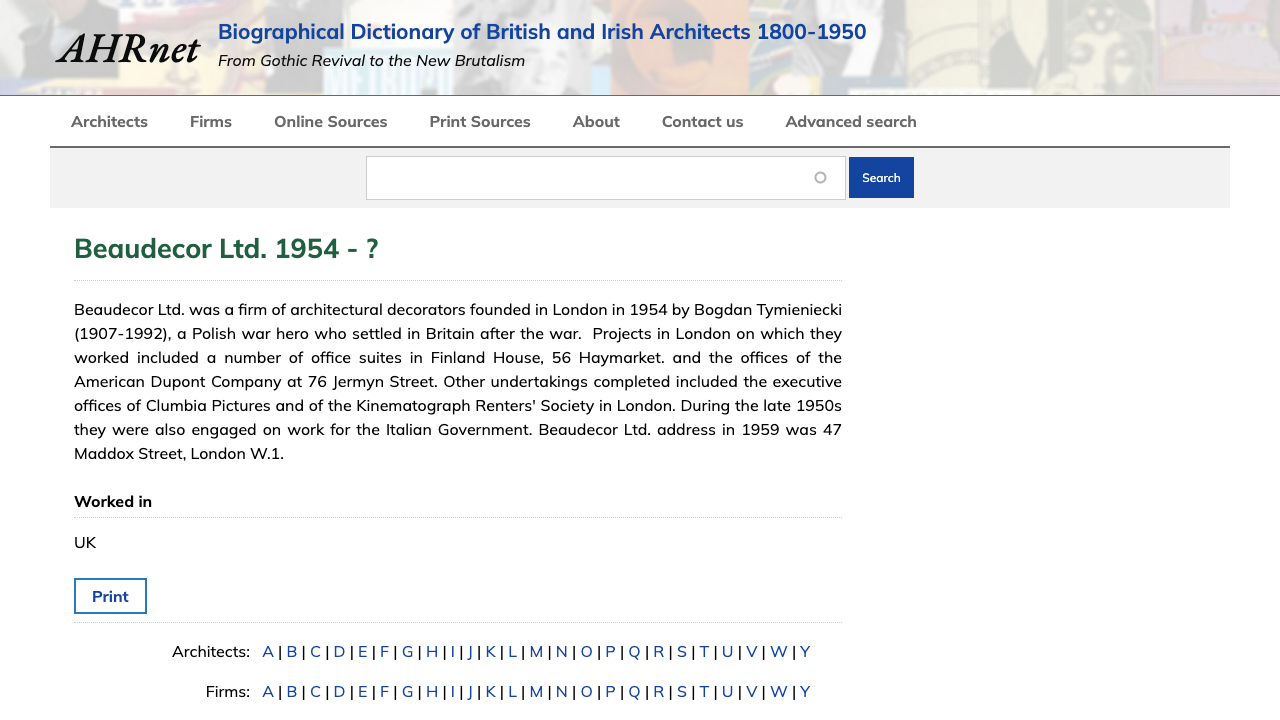 BEAUDECOR LIMITED website preview