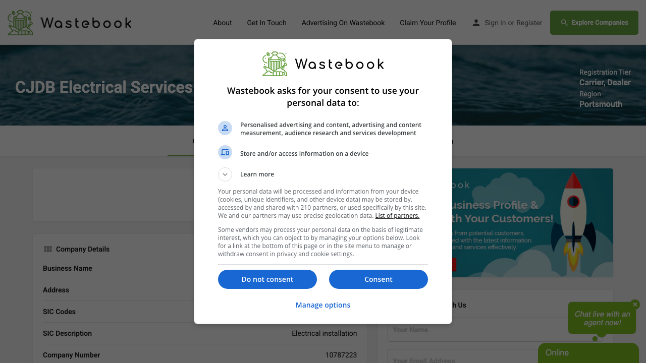 CJDB ELECTRICAL SERVICES LTD website preview