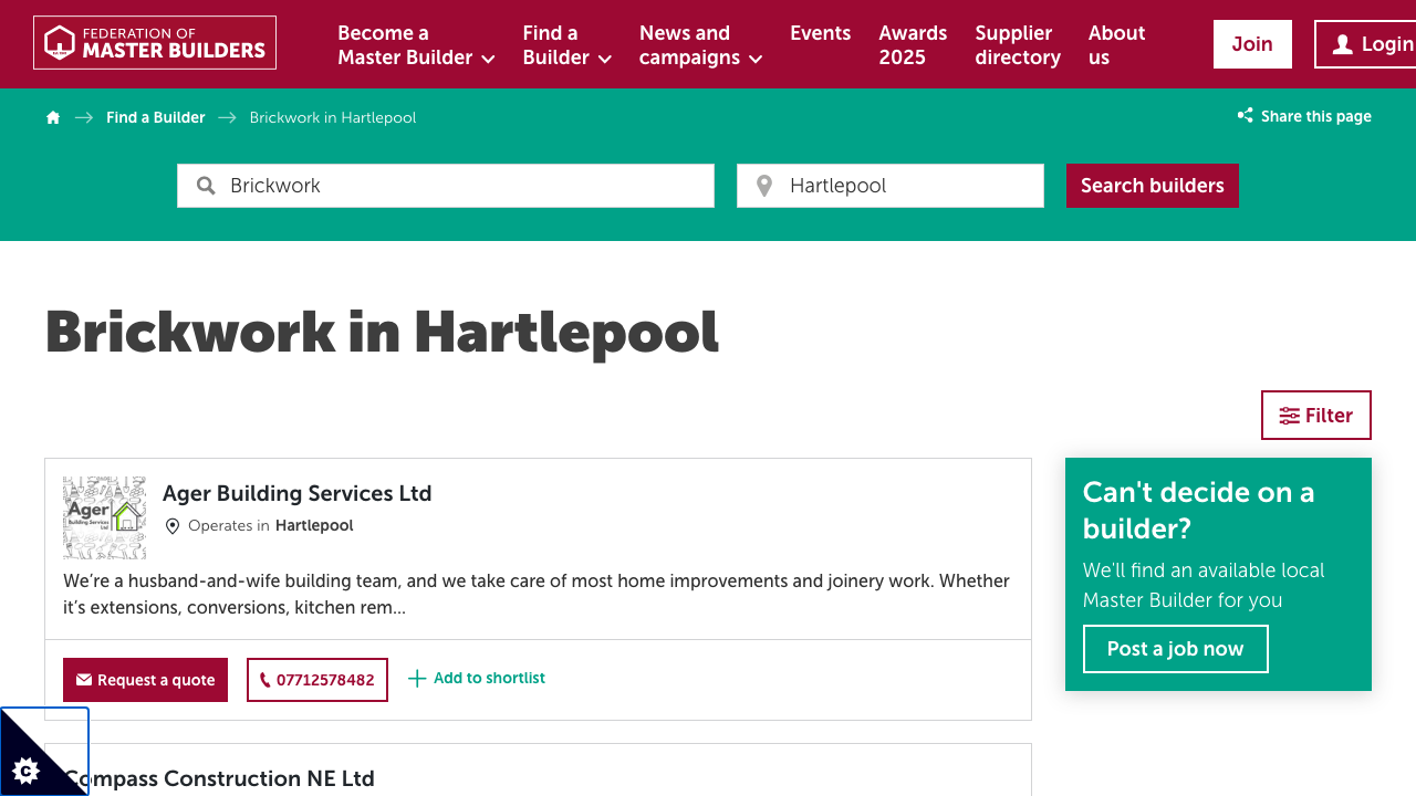 BRICKWORK CONTRACTORS UK LTD website preview