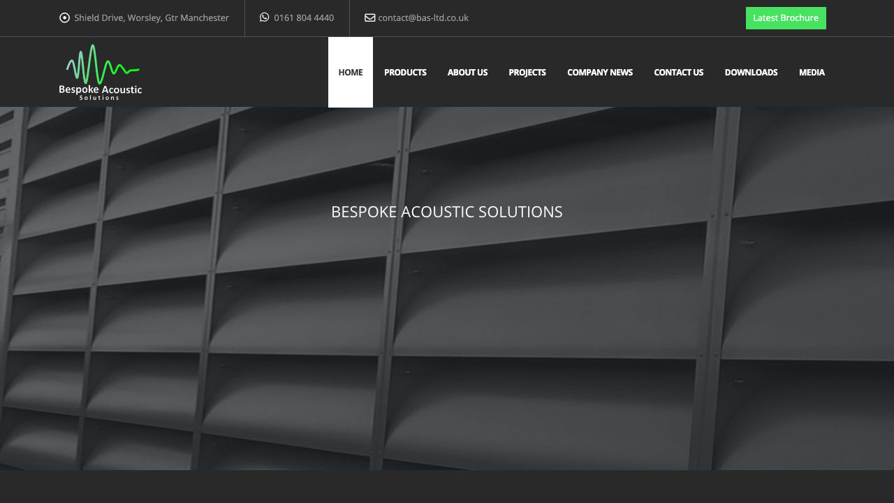 BESPOKE ACOUSTIC SOLUTIONS LTD website preview