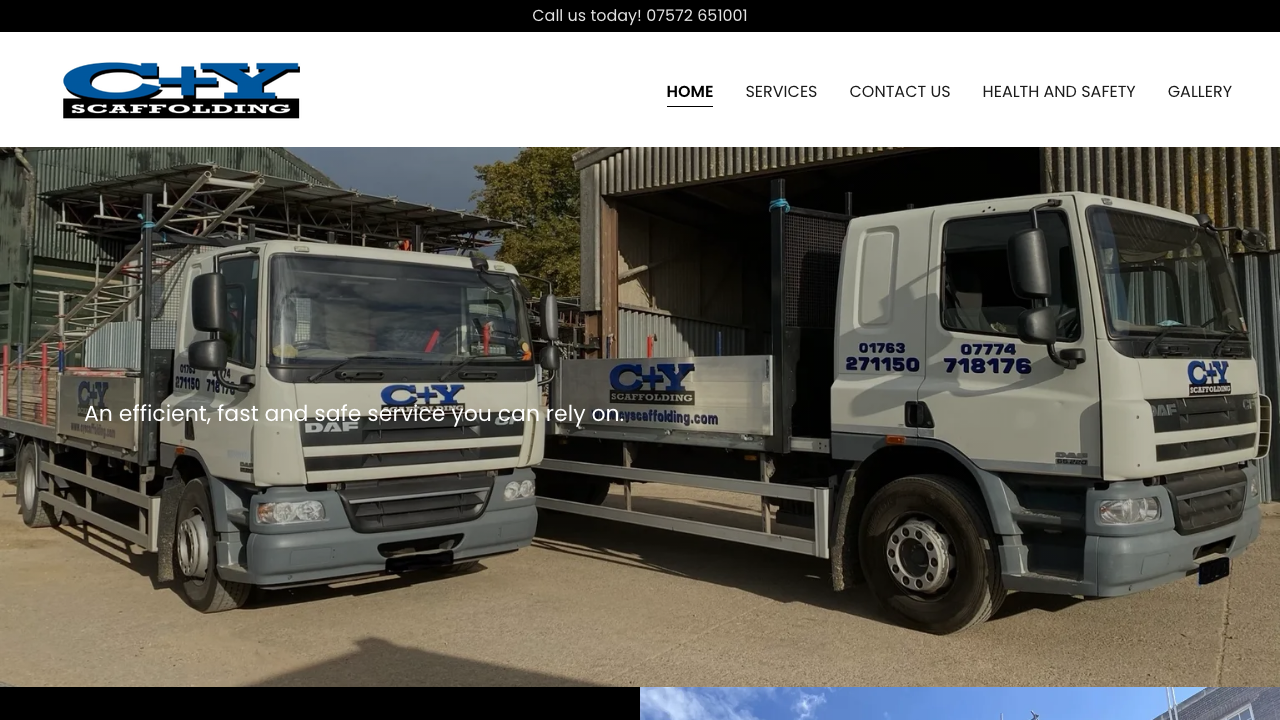 C&Y SCAFFOLDING LTD website preview