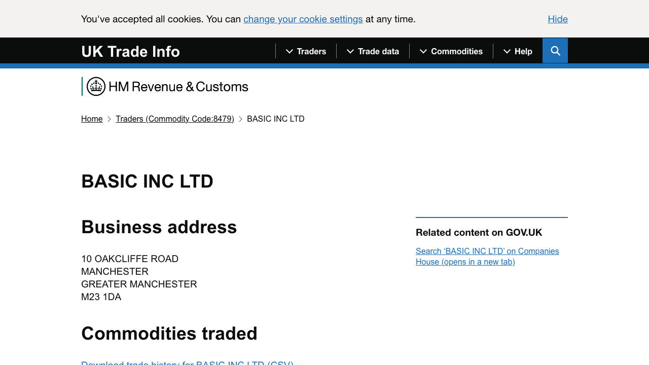 BASIC INC LIMITED website preview