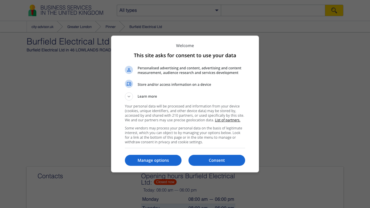 BURFIELD ELECTRICAL LIMITED website preview