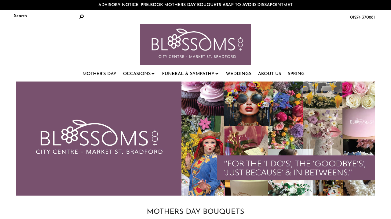 BLOSSOMS AND CO. (YORKSHIRE) LTD website preview