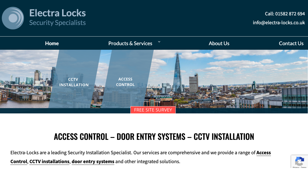 ELECTRA-LOCKS LIMITED website preview