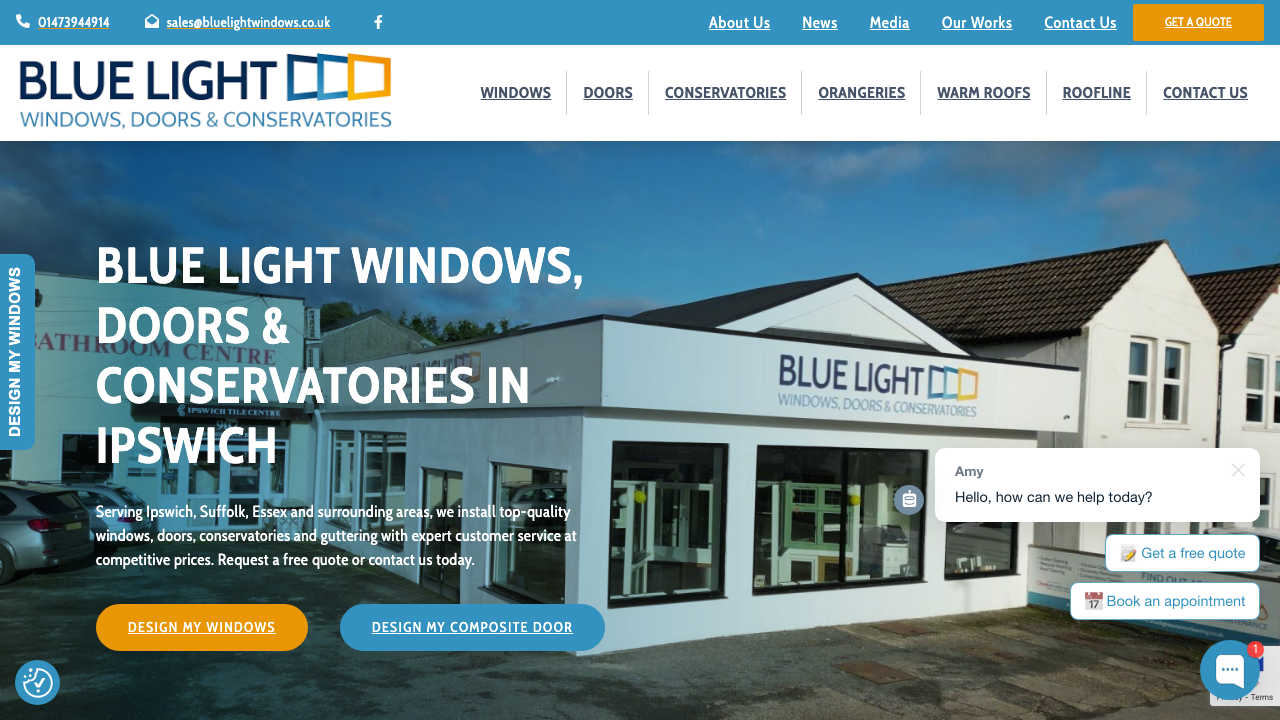 BLUE LIGHT WINDOWS LTD website preview