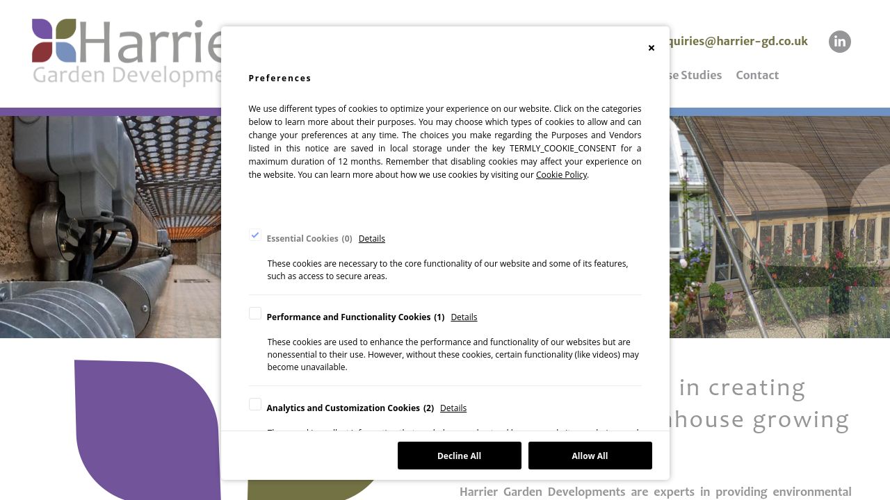 HARRIER GARDEN DEVELOPMENTS LIMITED website preview