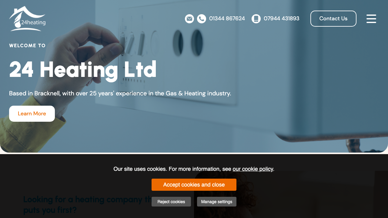 24 HEATING LIMITED website preview