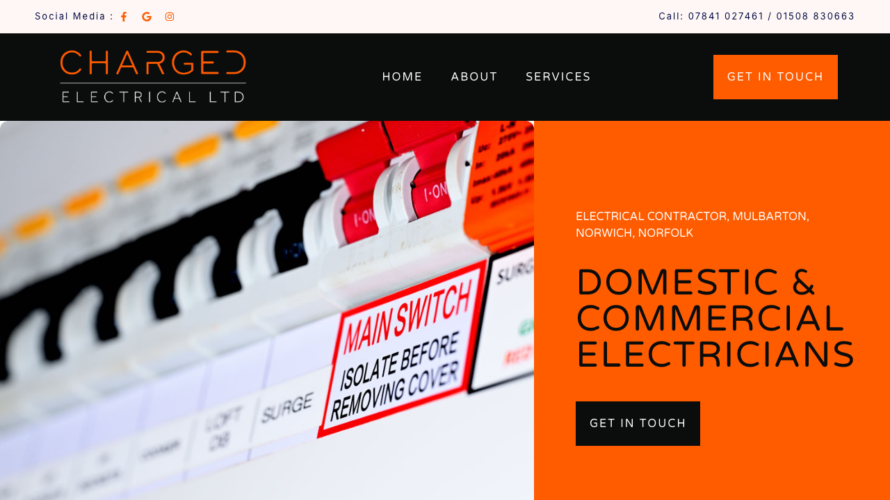 CHARGED ELECTRICAL (EA) LTD website preview