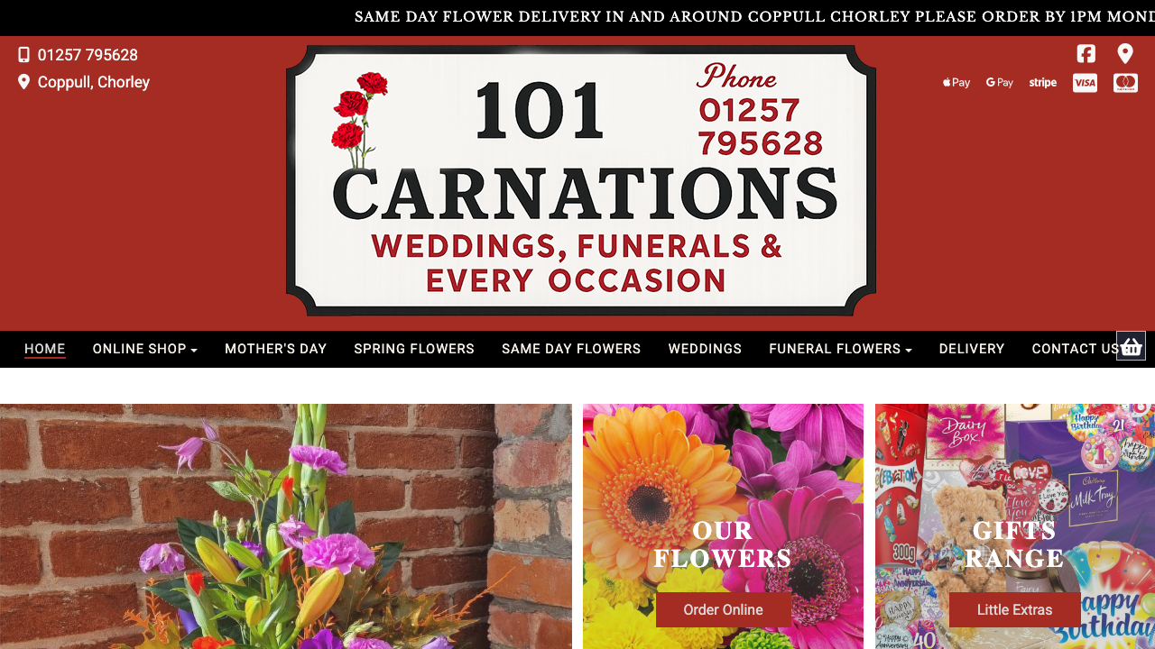 101 CARNATIONS LIMITED website preview
