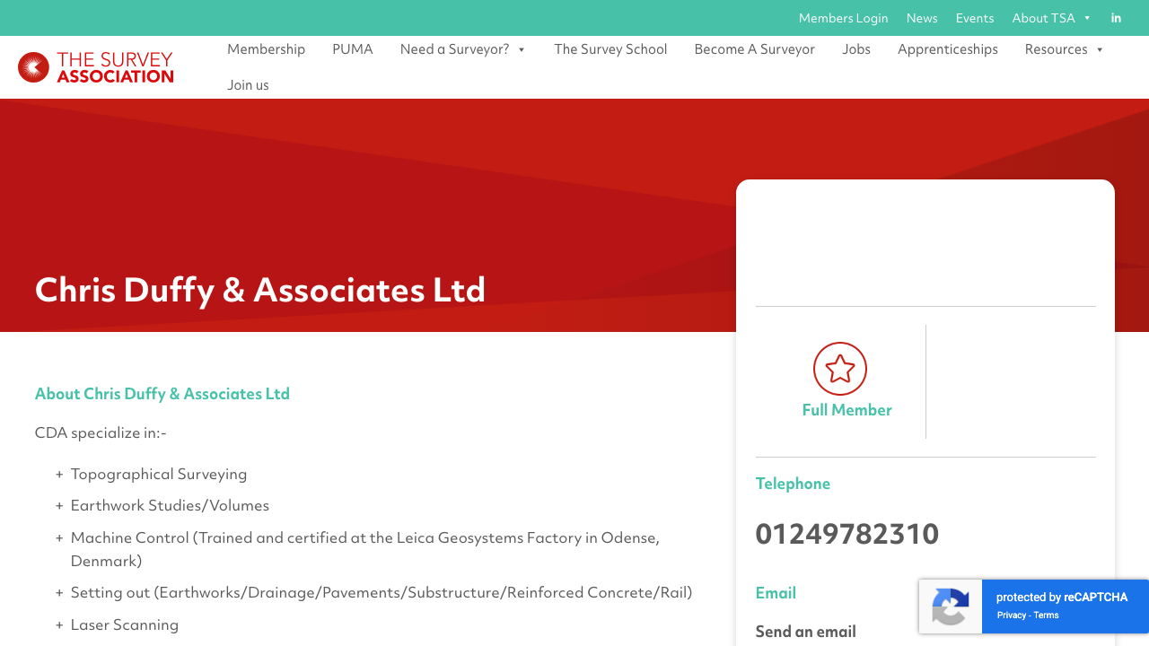 CHRIS DUFFY AND ASSOCIATES LIMITED website preview