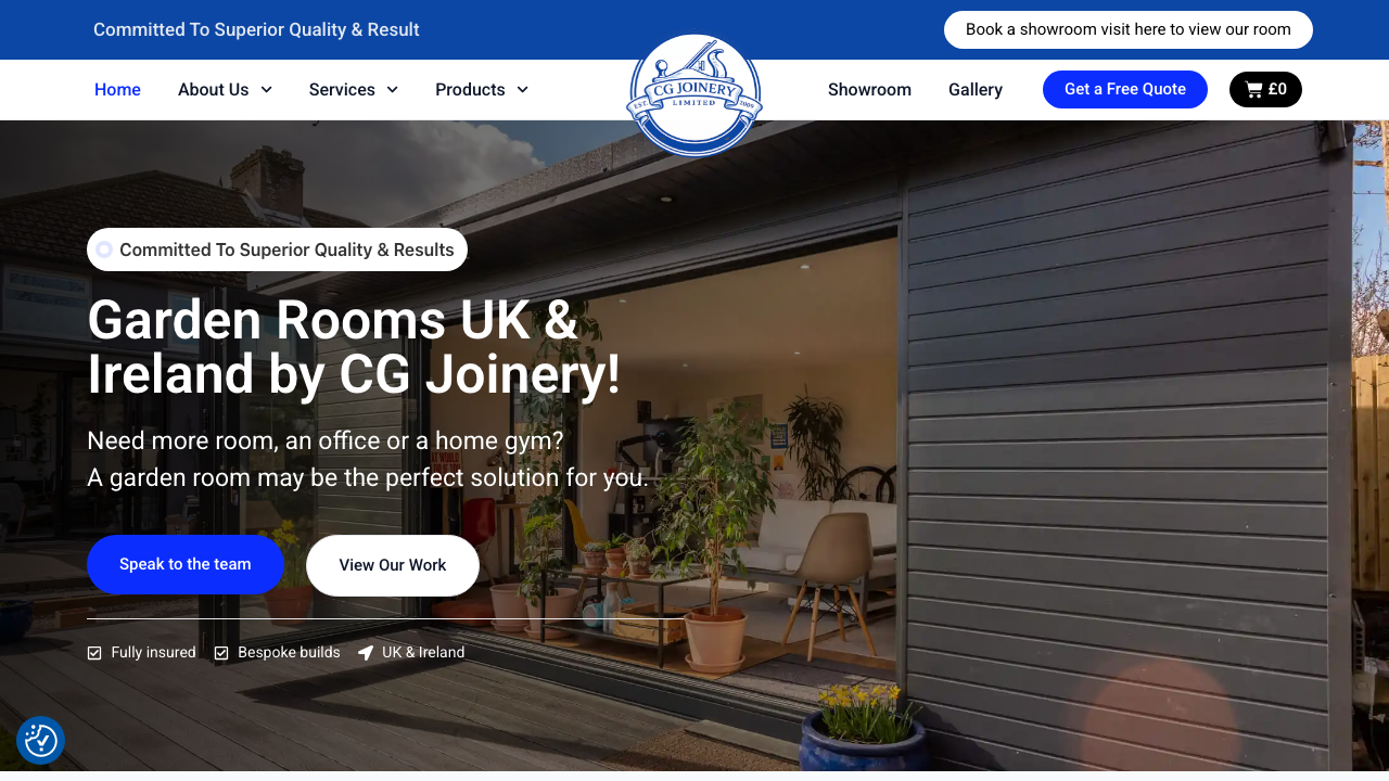 CG JOINERY (IRE) LIMITED website preview