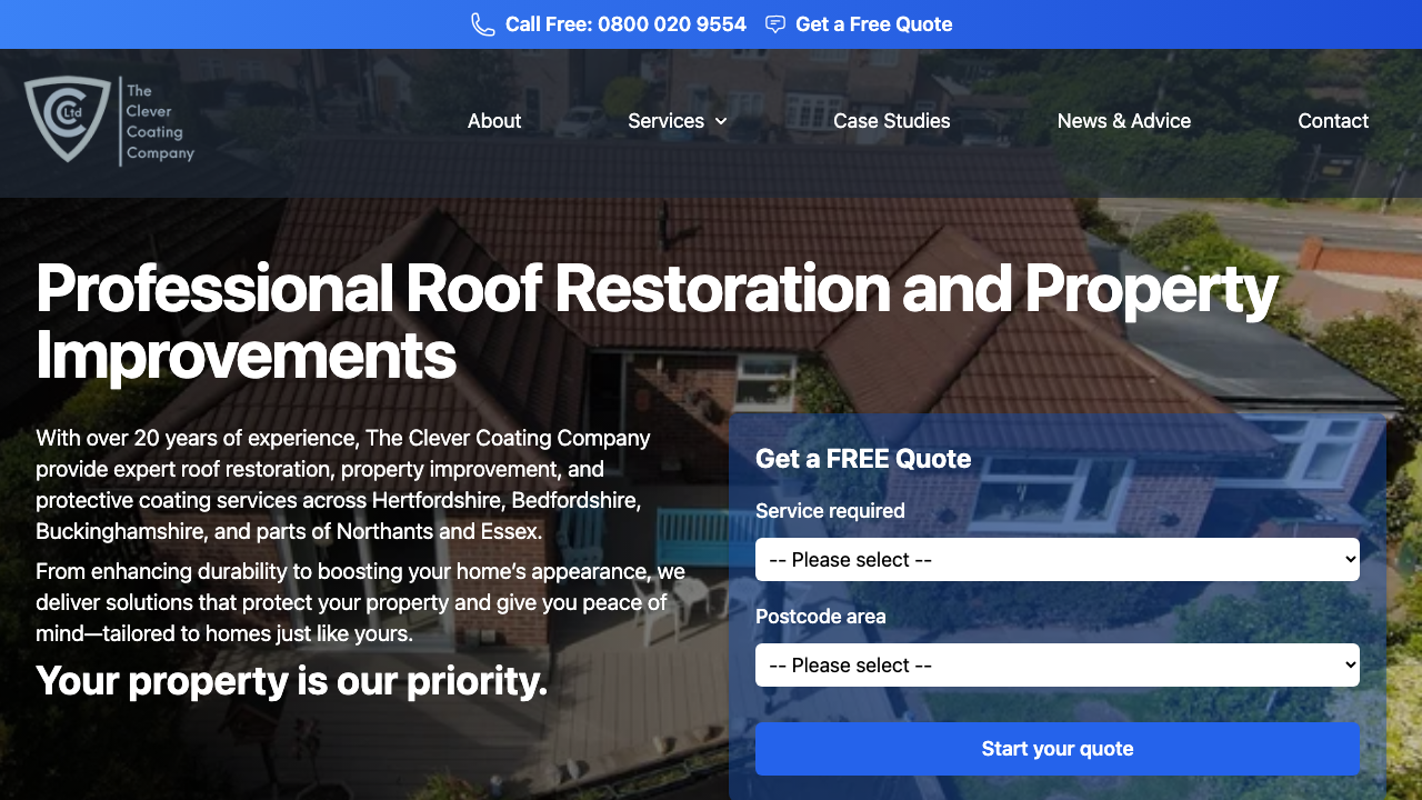 CLEVER COAT LTD website preview