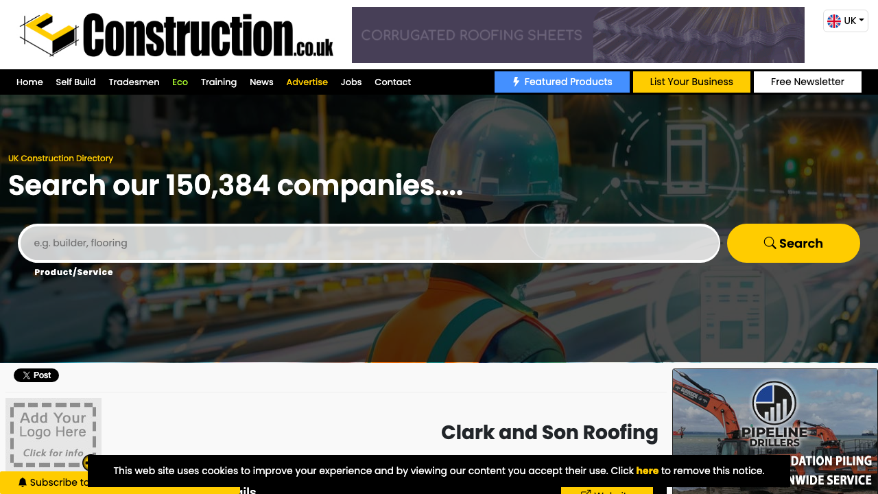 CLARK BUILDING AND ROOFING CONTRACTORS LIMITED website preview