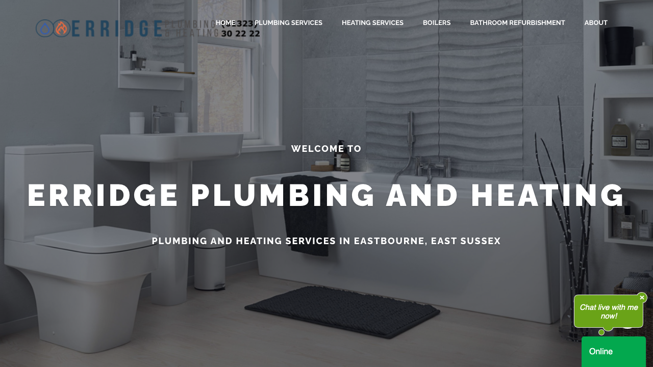 ERRIDGE PLUMBING AND HEATING LTD website preview