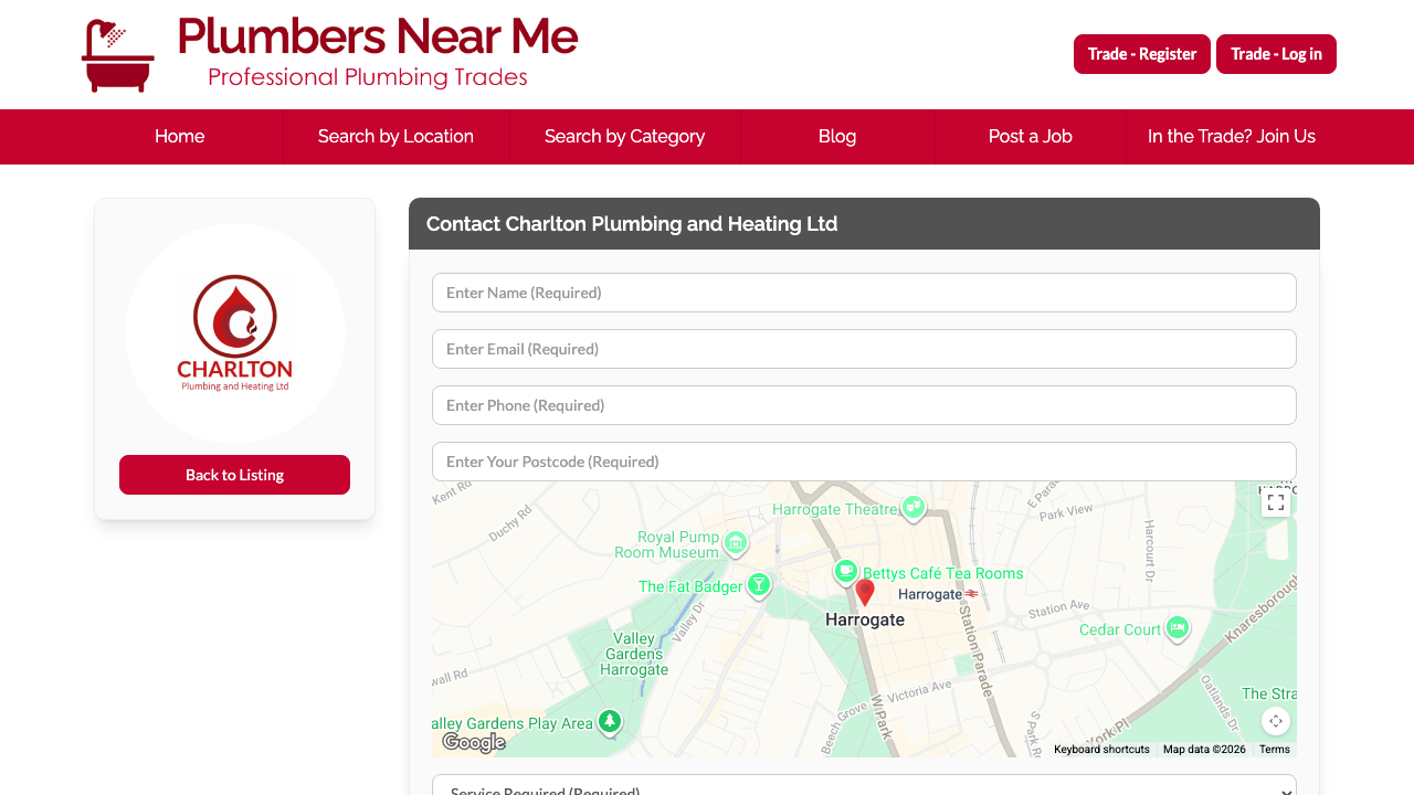 CHARLTON PLUMBING AND HEATING LTD website preview