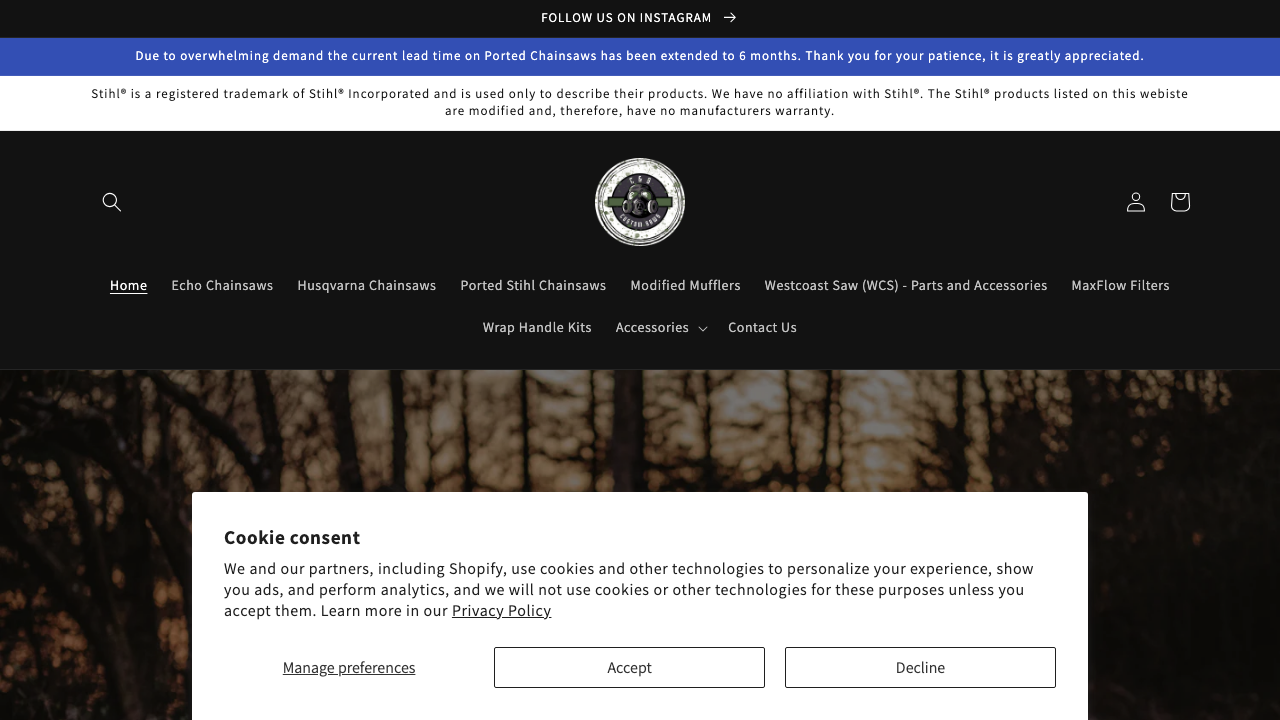 C&S CUSTOM SAWS LTD website preview