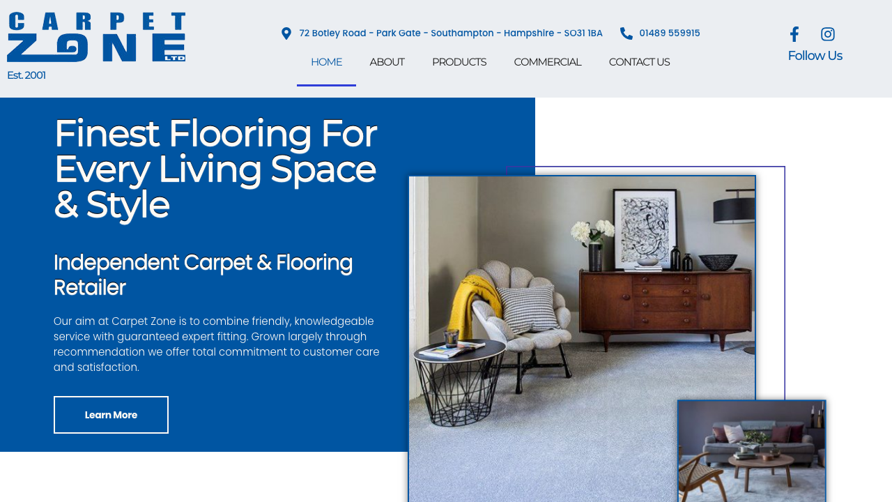 CARPETZONE LIMITED website preview