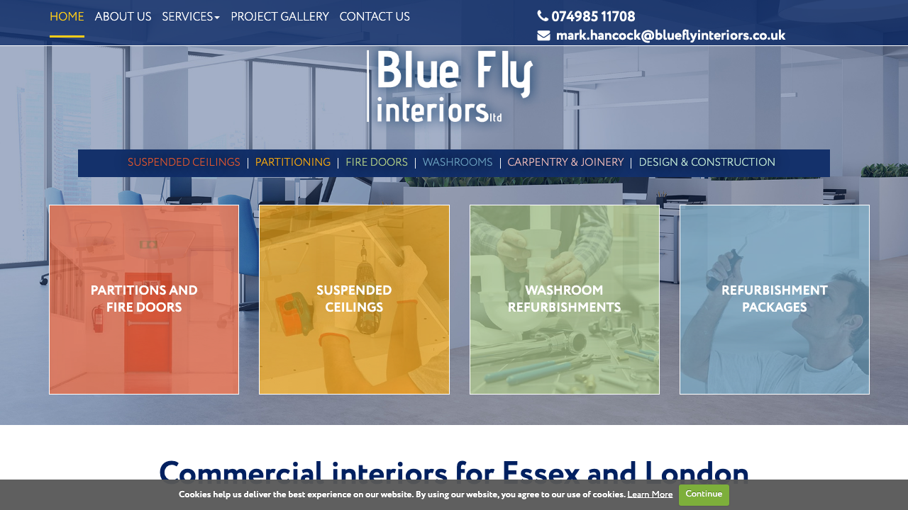 BLUE FLY INTERIORS LIMITED website preview
