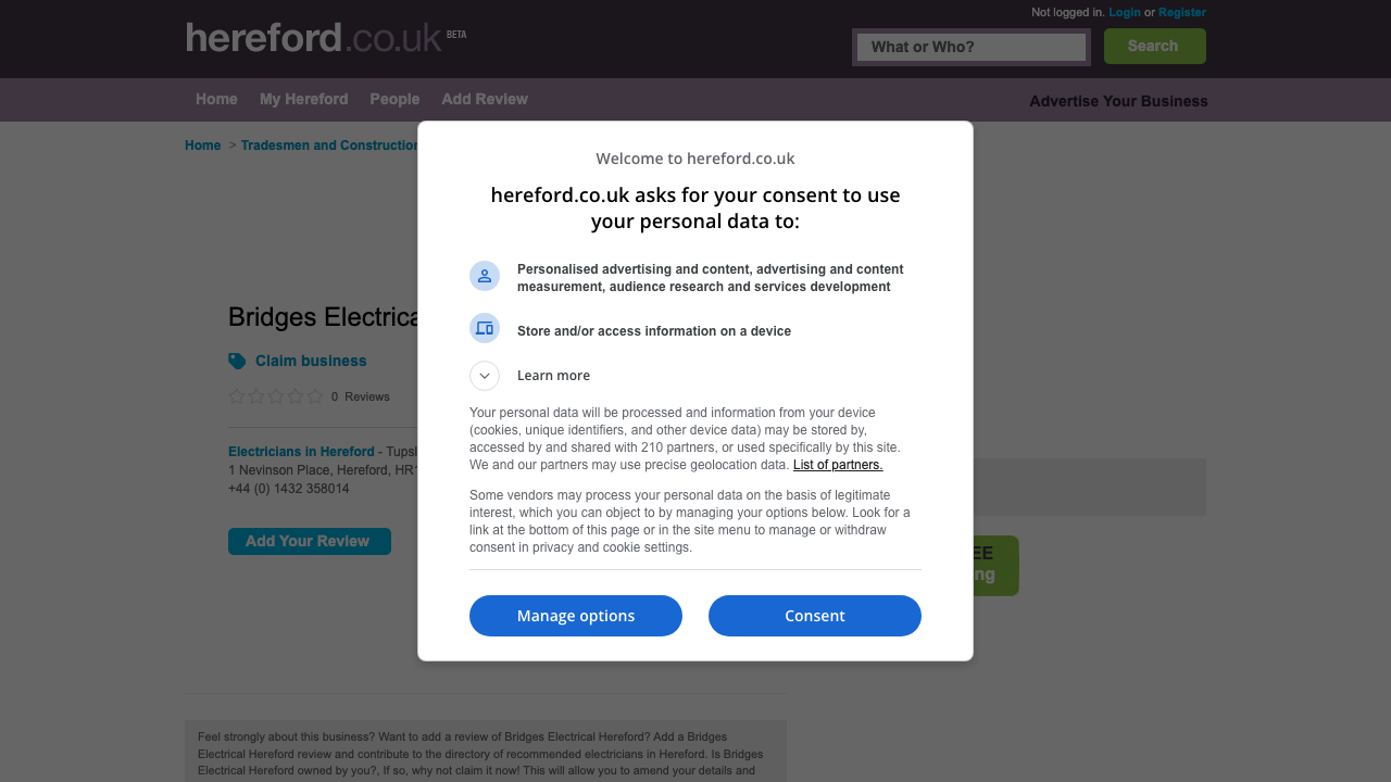 BRIDGES ELECTRICAL (HEREFORD) LIMITED website preview