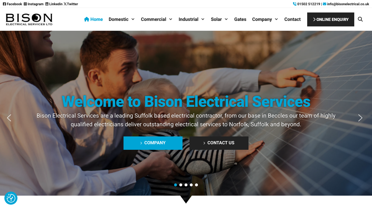 BISON ELECTRICAL SERVICES LTD website preview