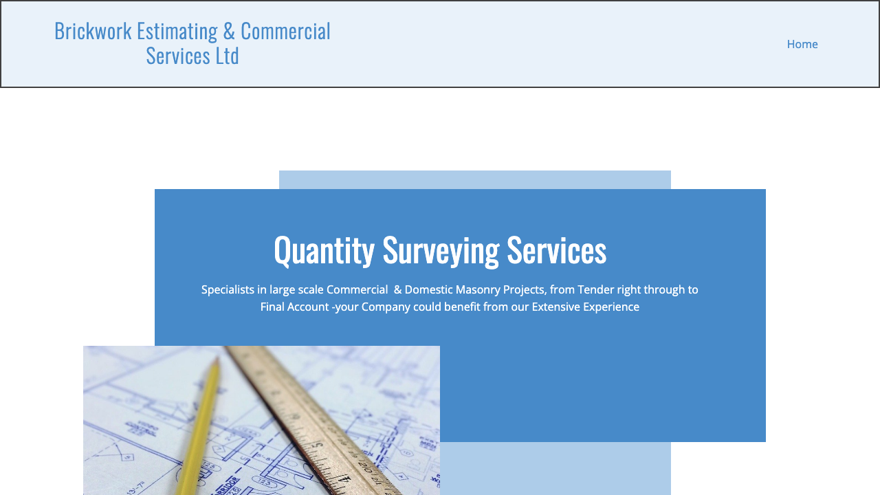 BRICKWORK ESTIMATING AND COMMERCIAL SERVICES LTD website preview