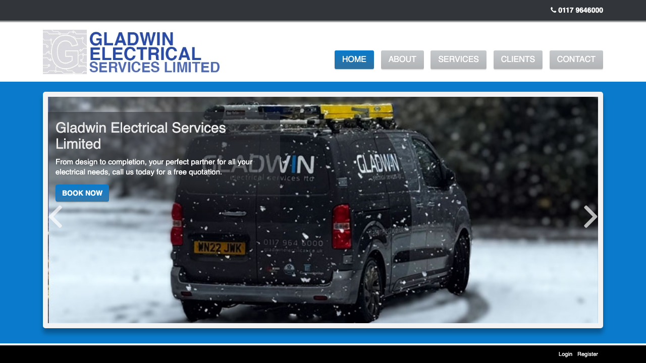 GLADWIN ELECTRICAL SERVICES LIMITED website preview