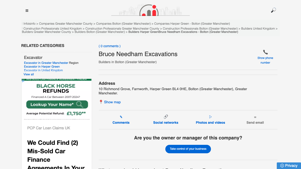 BRUCE CONSTRUCTION LIMITED website preview