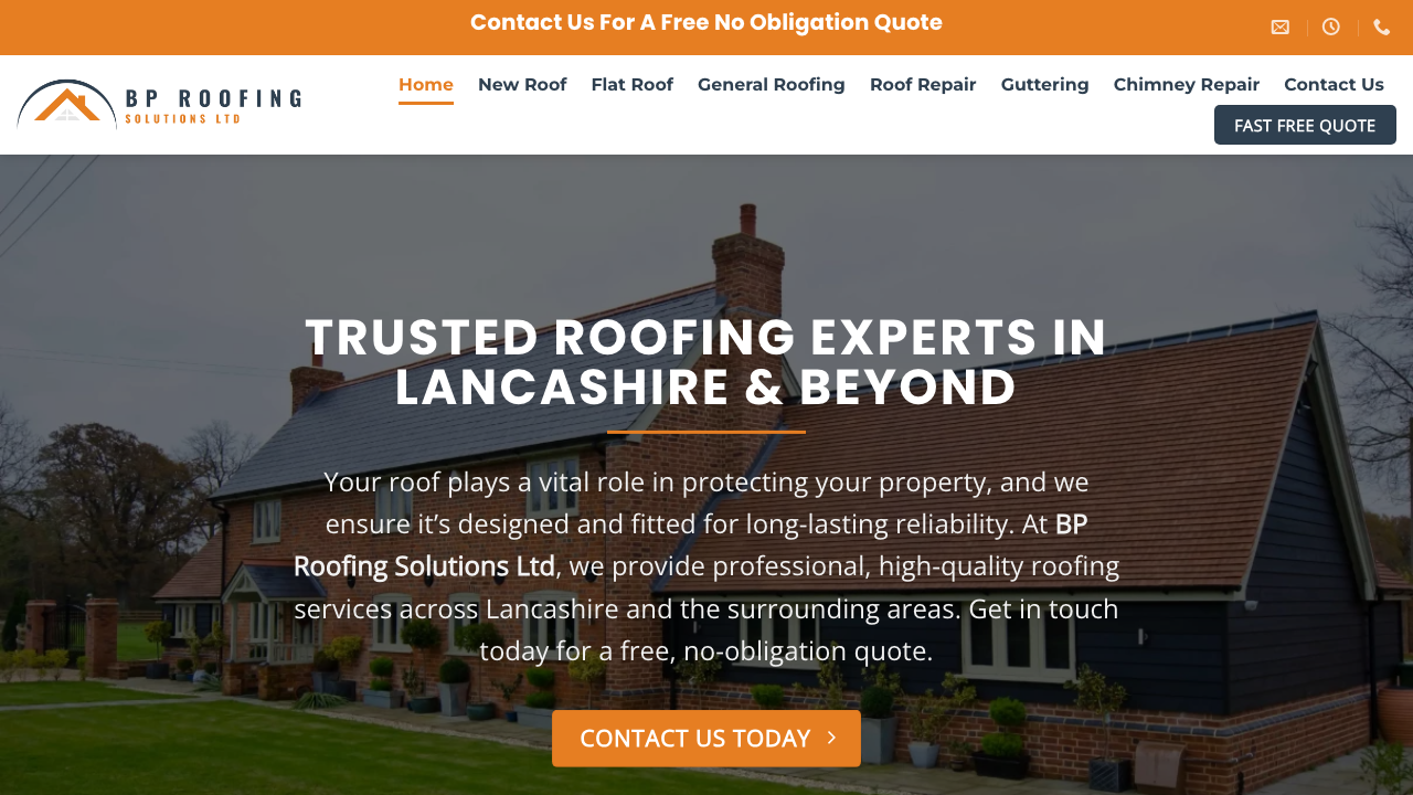 BP ROOFING SOLUTIONS LTD website preview
