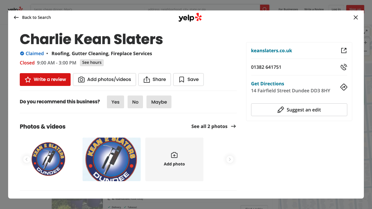 CHARLIE KEAN SLATERS LIMITED website preview