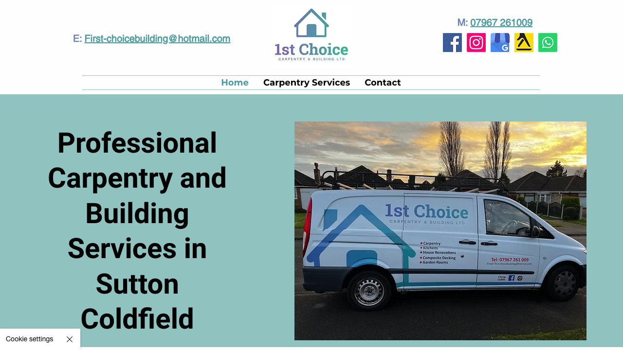 1ST CHOICE CARPENTRY & BUILDING LTD website preview