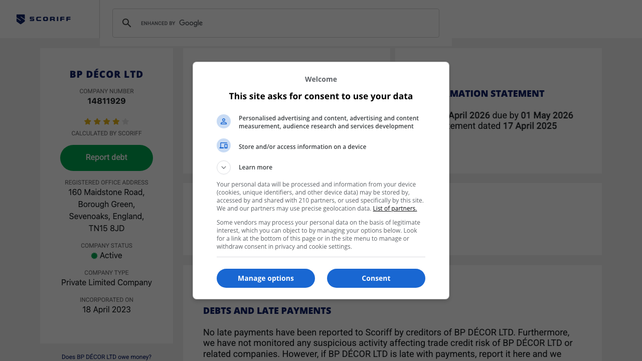 BP DÉCOR LTD website preview