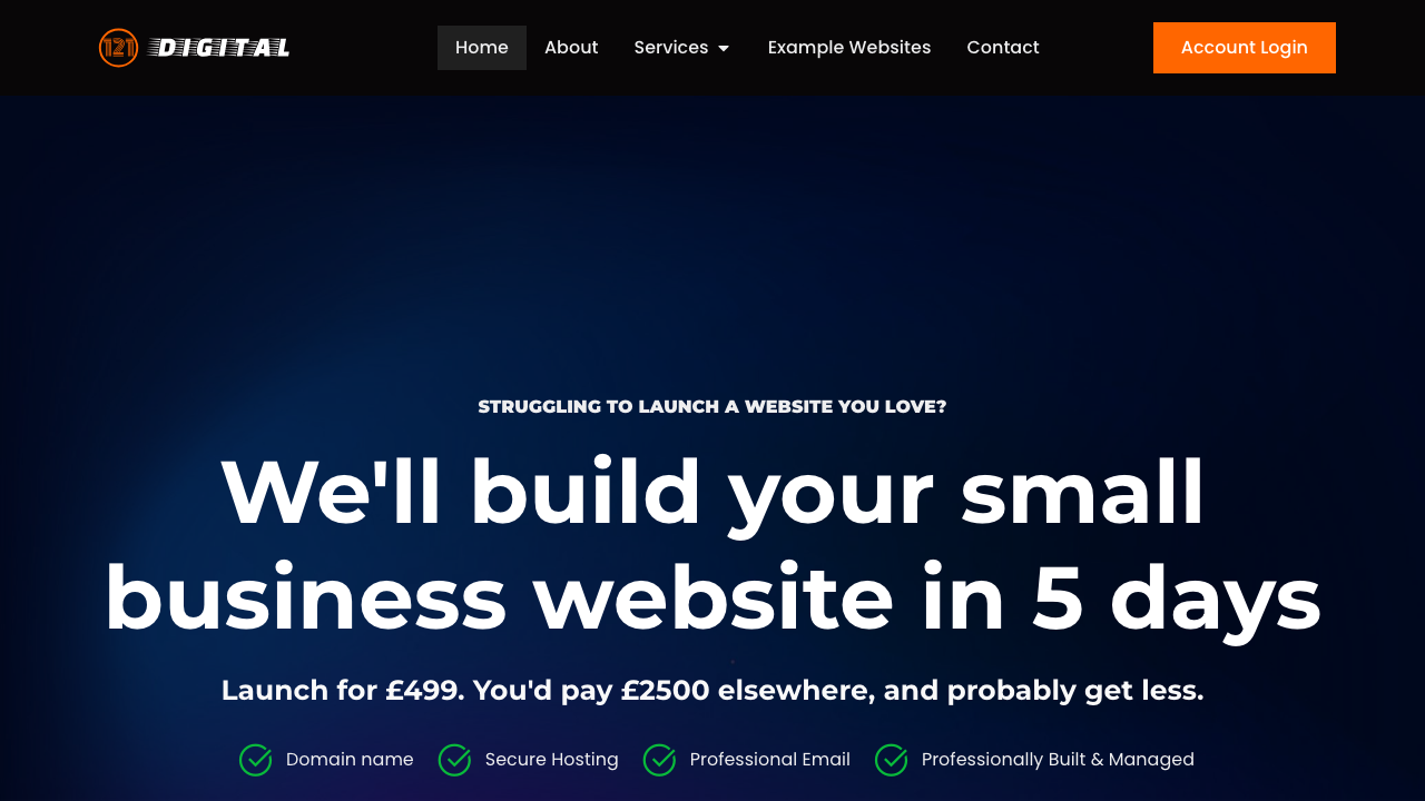 121 DIGITAL SERVICES LIMITED website preview