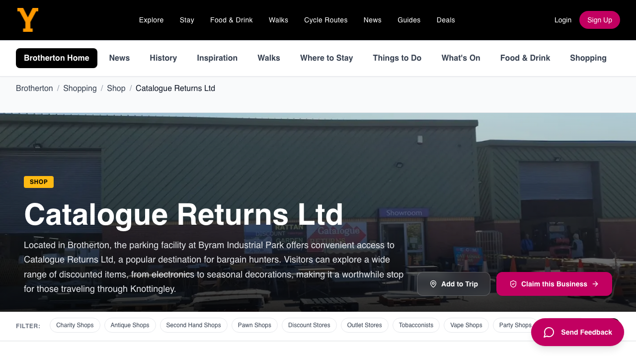 CATALOGUE RETURNS 2026 LTD website preview