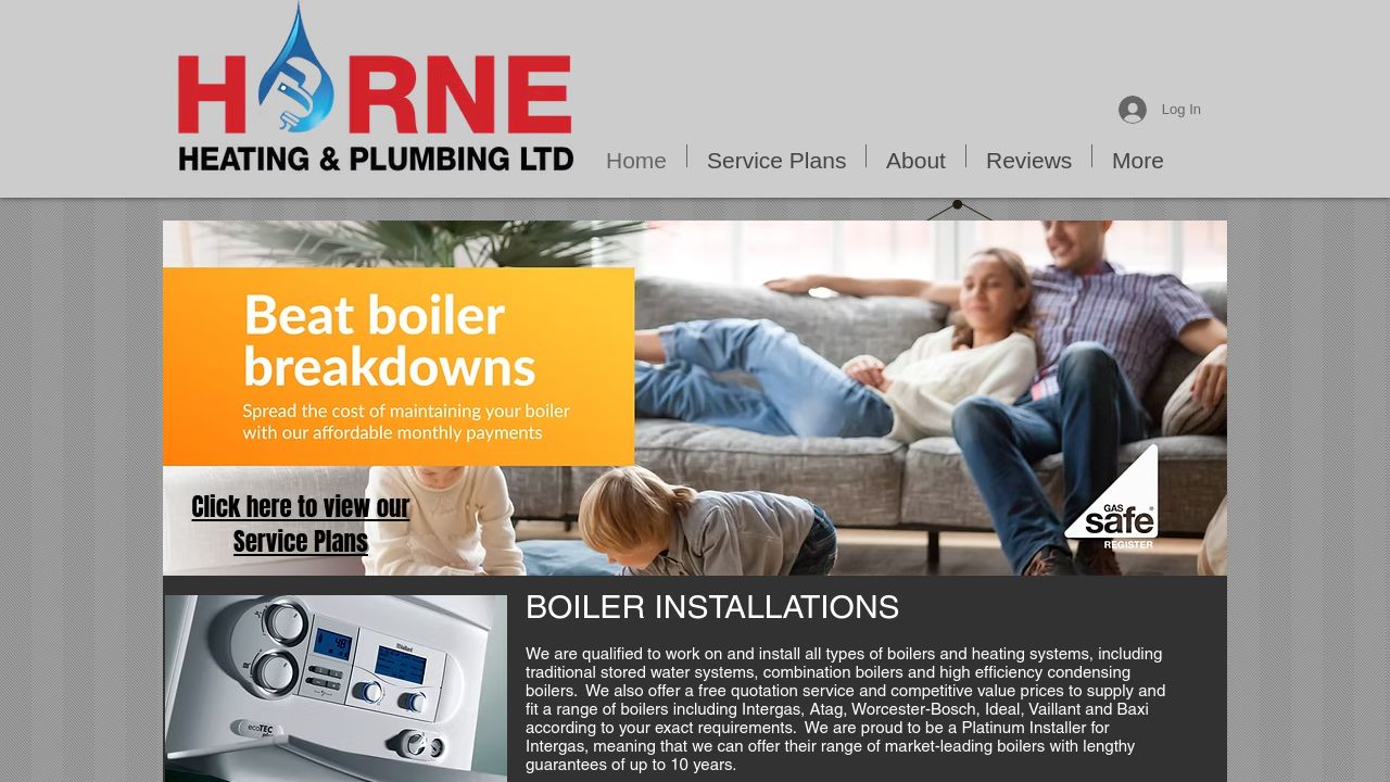 HORNE HEATING AND PLUMBING SERVICES LTD website preview
