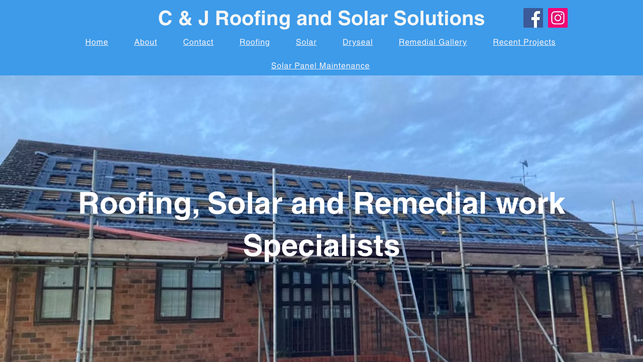C&J ROOFING LIMITED website preview