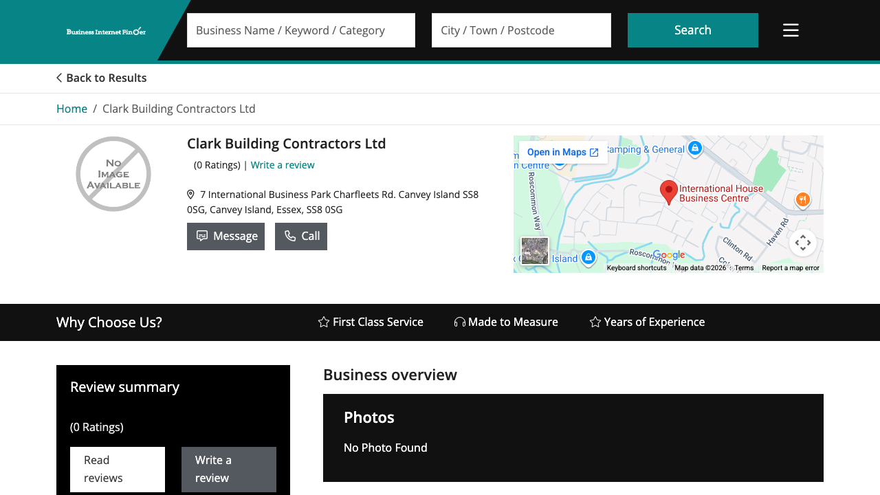 CLARK BUILDING CONTRACTORS LIMITED website preview