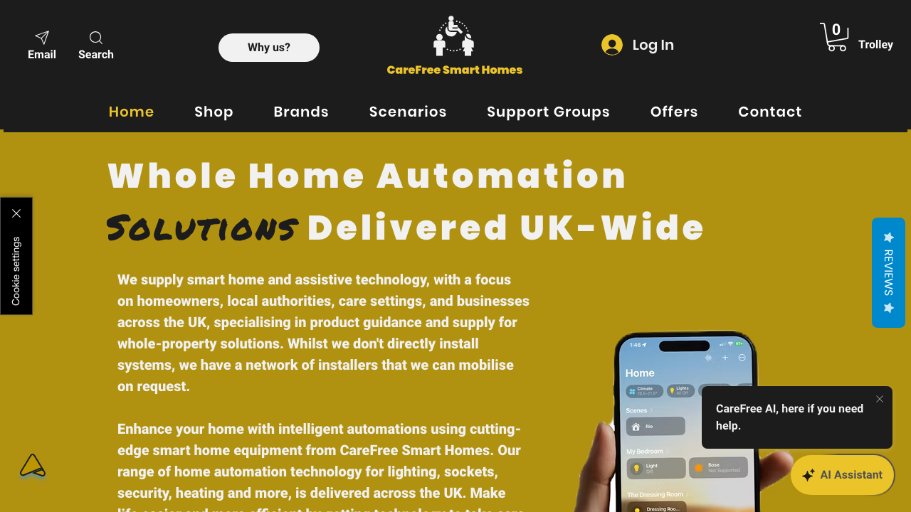 CAREFREE SMART HOMES LTD website preview