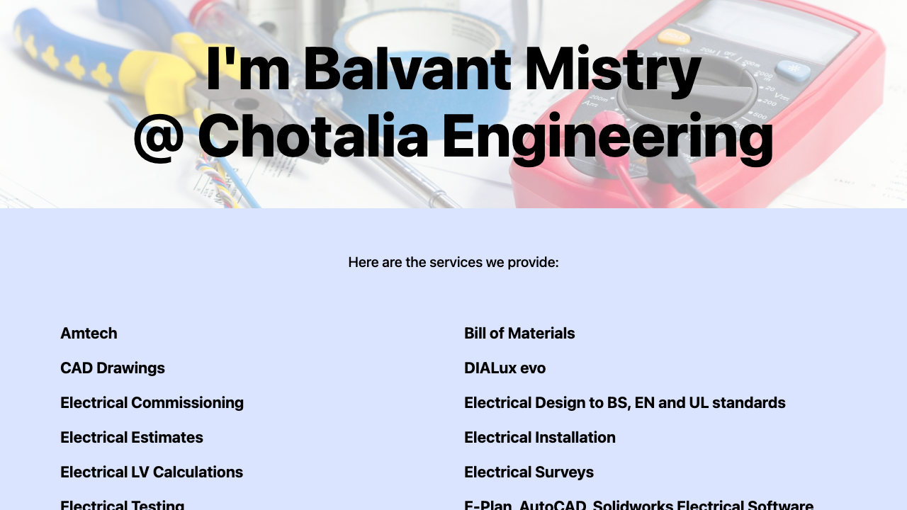 CHOTALIA ENGINEERING LIMITED website preview