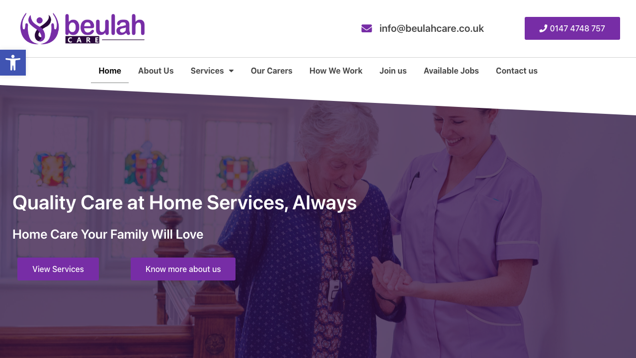 BEULAH CARE AND PROPERTY SERVICES LIMITED website preview