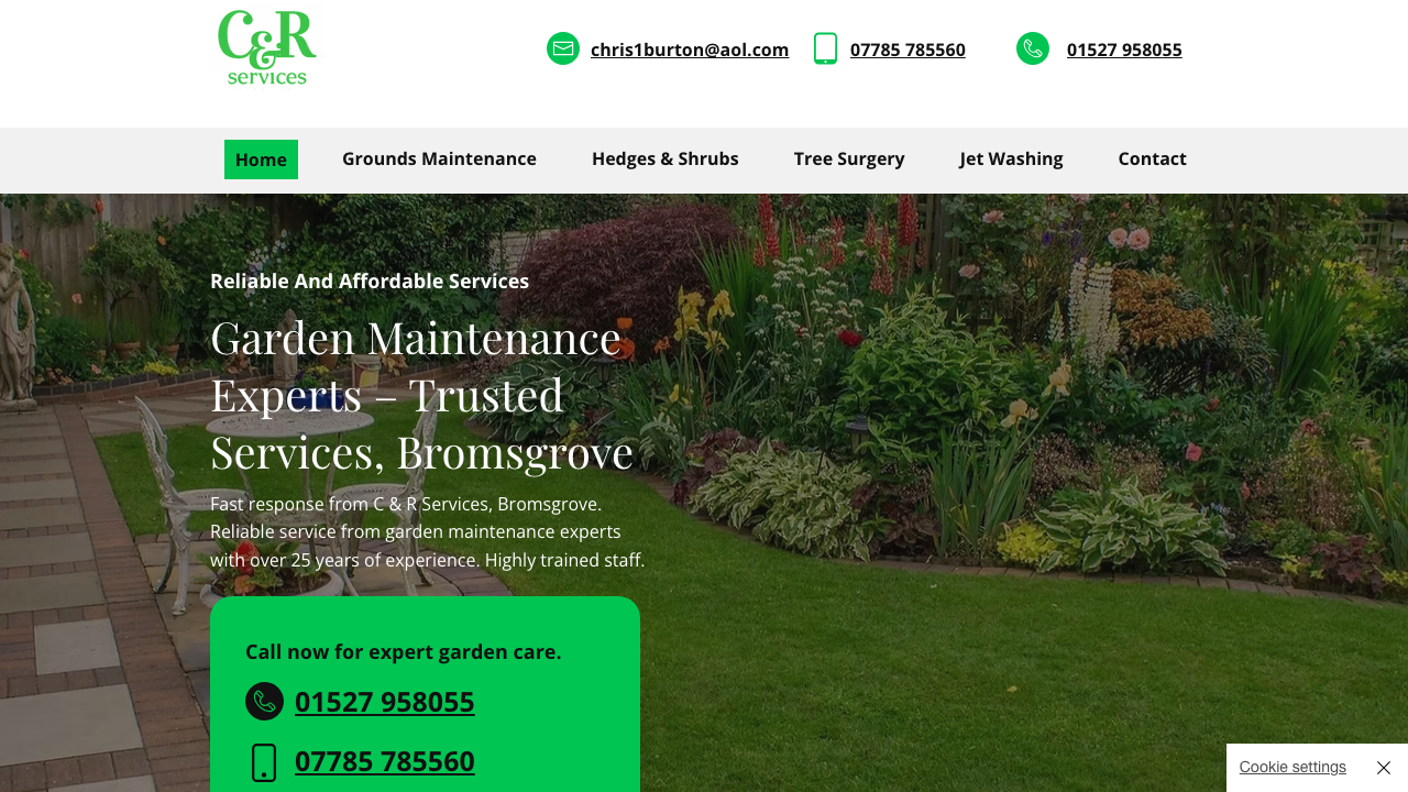 C&R GARDEN MAINTENANCE LTD website preview