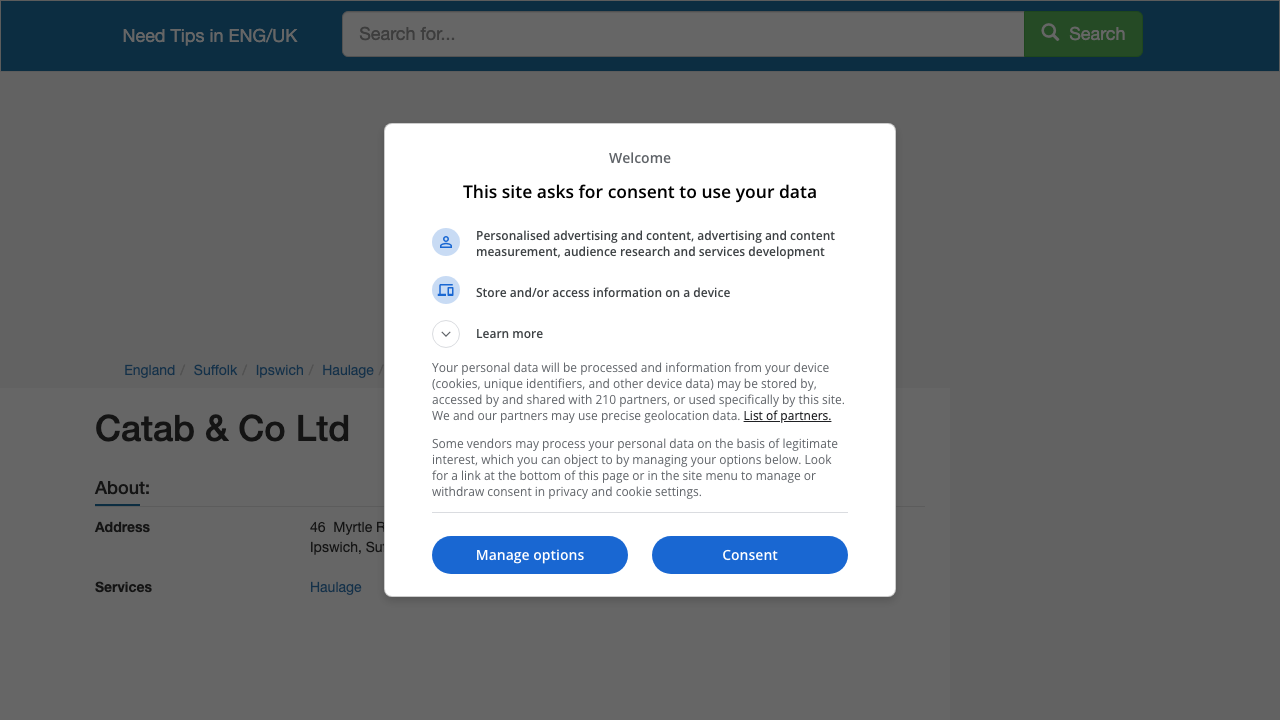 CATAB & CO LTD website preview