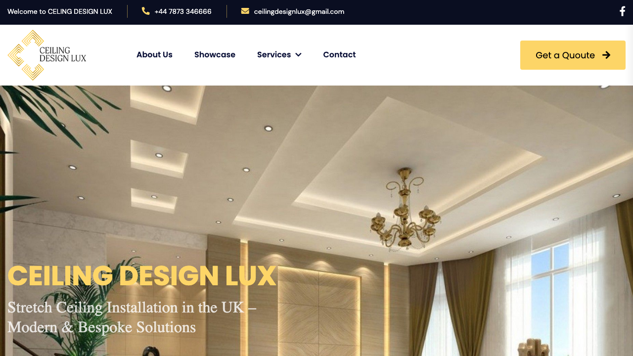 CEILING DESIGN LUX LTD website preview